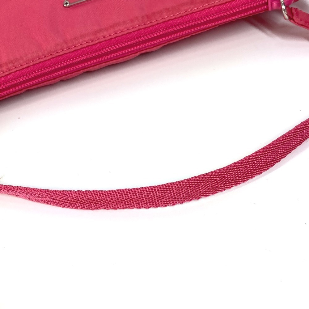 PRADA Triangle Logo Bag Shoulder Handbag Accessory Clutch Pink - Picture 4 of 15